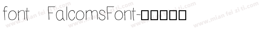 font   FalcomsFont字体转换